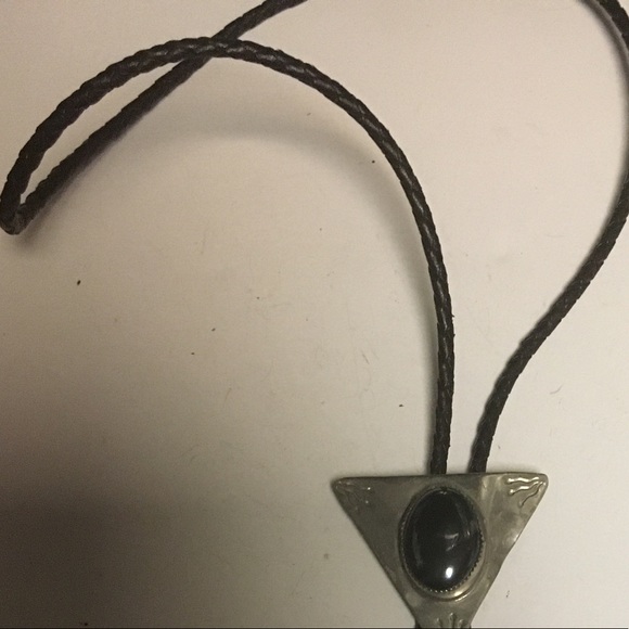 Native American Onyx Bolo Tie-408 $35 or $30 w/offer - Picture 6 of 6